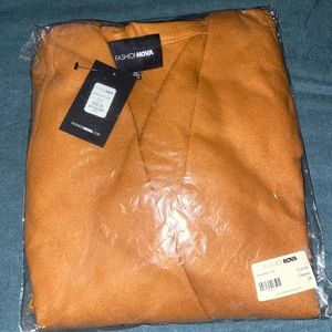 NWT Fashion Nova Cognac Manhattan Coat 3x